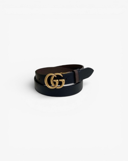 Gucci GG Marmont Reversible Thin Leather Belt Double G Buckle 3.0cm