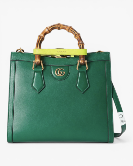 Gucci Diana Small Tote Bag Black Leather with Bamboo Handles
