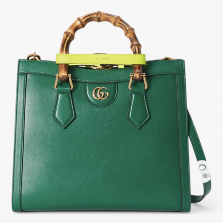 Gucci Diana Small Tote Bag Black Leather with Bamboo Handles