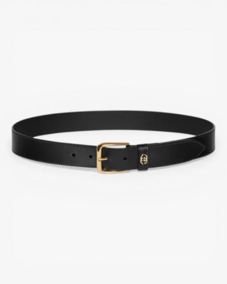 Gucci Leather Belt with Square Buckle and Interlocking G
