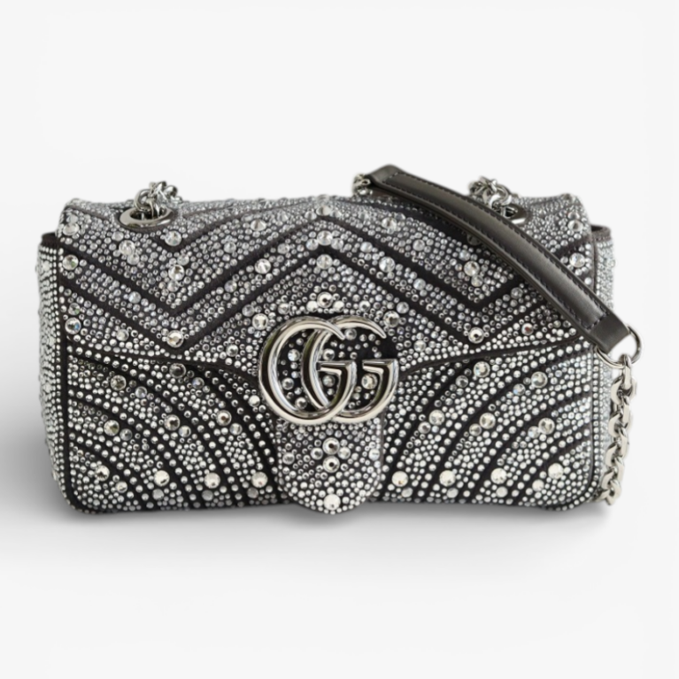 GG Marmont Crystals Small Shoulder Bag