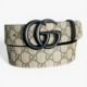 Gucci GG Marmont Thin Belt in GG Supreme Canvas with Tonal Monogram Buckle