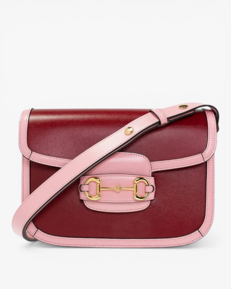 Gucci Horsebit 1955 Small Shoulder Bag Ruby Red Leather