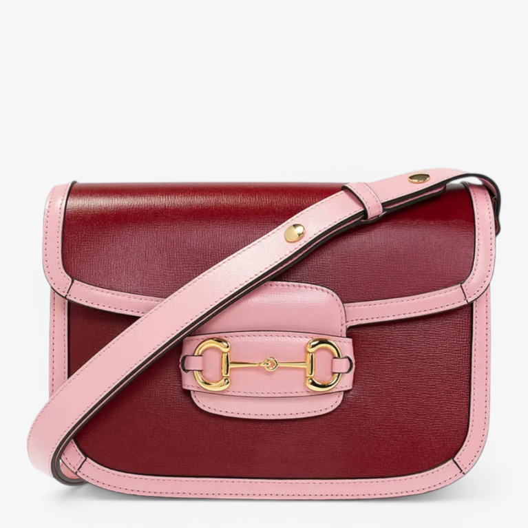 Gucci Horsebit 1955 Small Shoulder Bag Ruby Red Leather