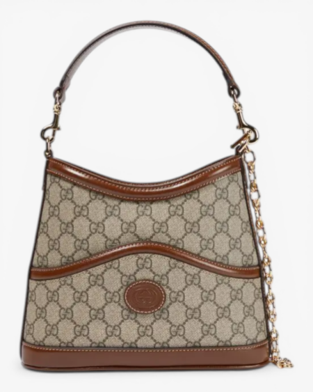 Gucci Large Shoulder Bag with Interlocking Grey