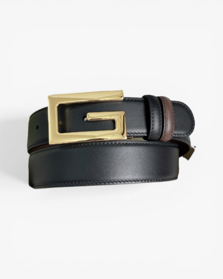 Gucci Reversible Leather Belt with Square G Buckle