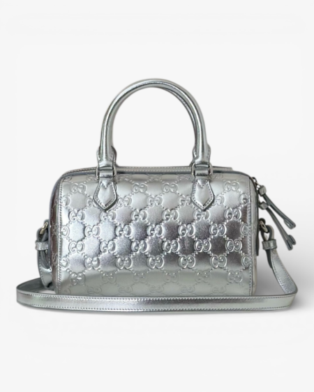 GG Emblem Small Boston Bag