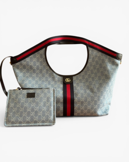 GG Supreme Canvas Ophidia Large Tote Shoulder Bag