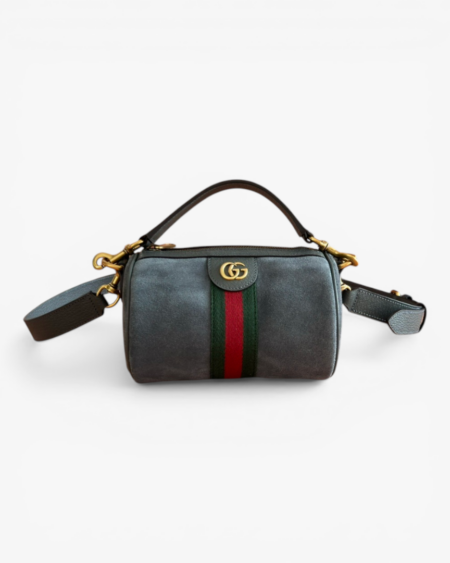 Velvet Ophidia Mini Shoulder Bag with Web Stripe