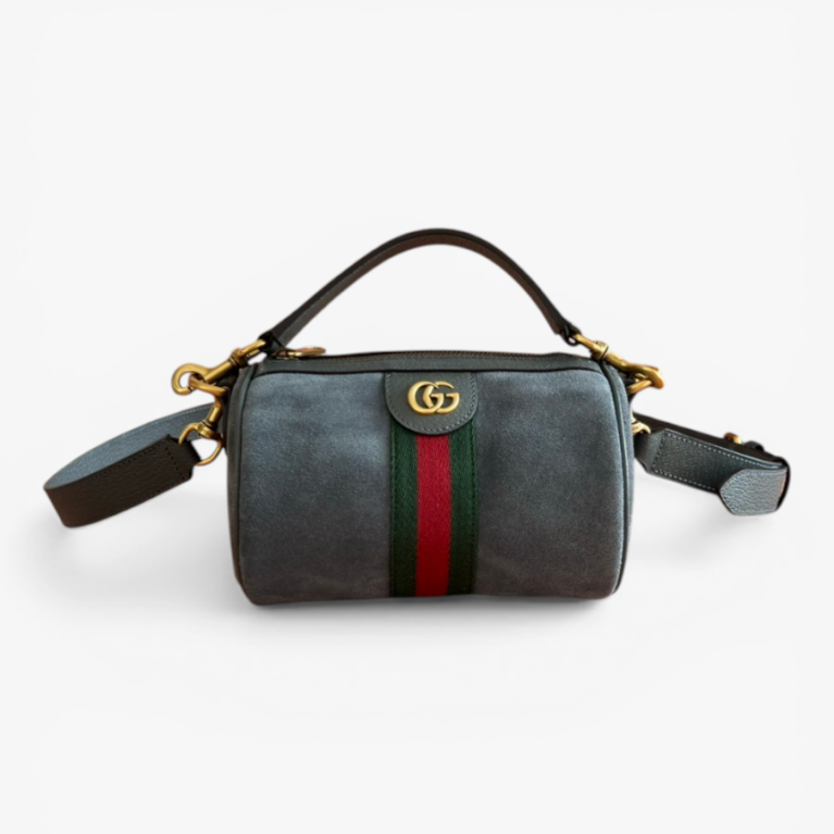 Velvet Ophidia Mini Shoulder Bag with Web Stripe