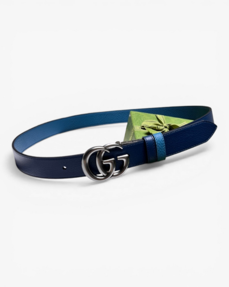 Gucci GG Marmont Reversible Leather Belt with Double G Buckle 30mm