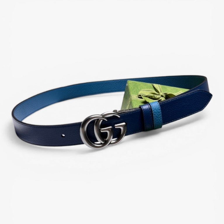 Gucci GG Marmont Reversible Leather Belt with Double G Buckle 30mm