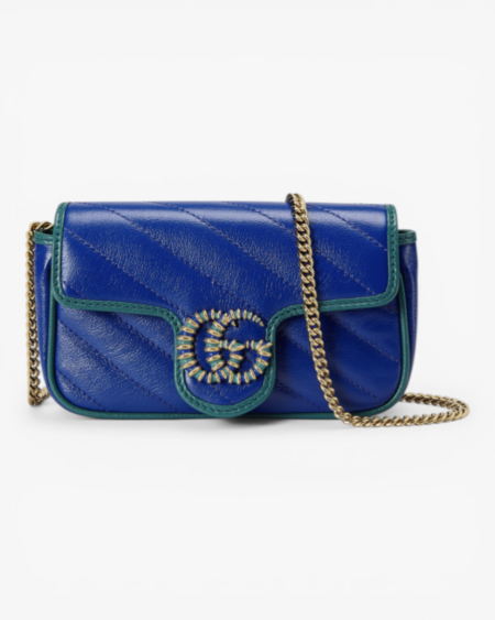 Gucci GG Marmont Super Mini Bag Sapphire Blue