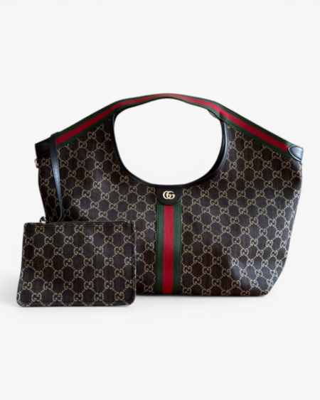 GG Supreme Canvas Ophidia Large Tote Shoulder Bag