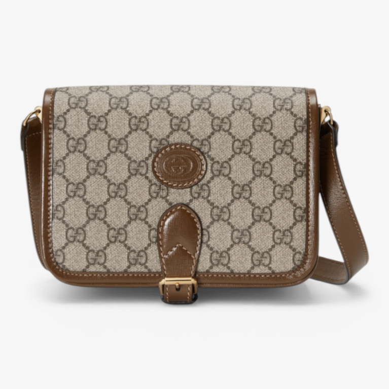 Gucci Mini Shoulder Bag with Interlocking G Monogram Canvas