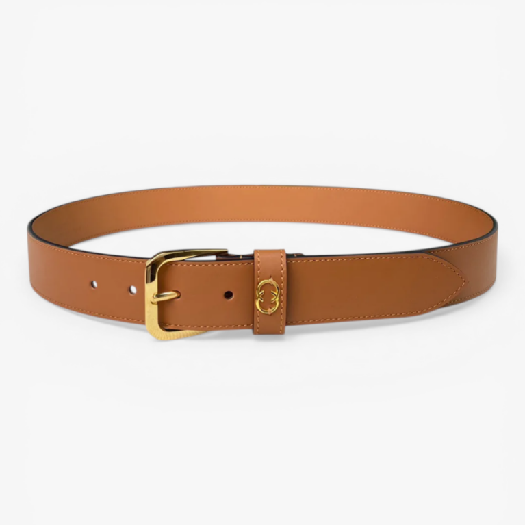 Gucci Leather Belt with Square Buckle and Interlocking G